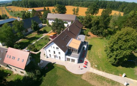 Luftbild Perspektive Garten