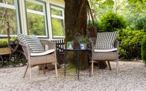 Terrasse vor dem Haus