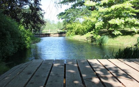 Gutspark gleich hinter dem Haus