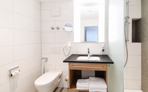 Badezimmer mit Waschbecken im Haus Feldberg-Falkau